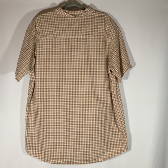 Columbia Men’s Orange & Green Plaid Button Down Shirt - Picture 5 of 8